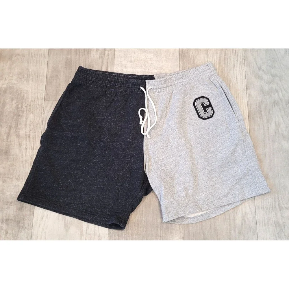 Chubbies XXL Colorblock Sweat Comfort Lounge Shorts Black Gray Logo Varsity USA